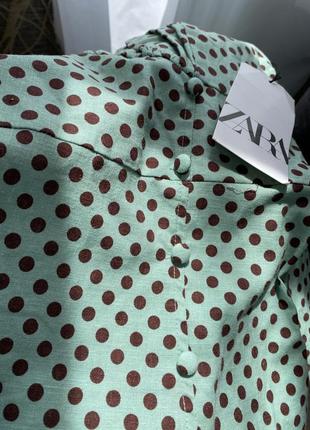 Сукня з льону в горох від zara9 фото