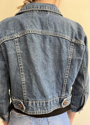 Пиджак джинсовый укороченный xs-m бренд2 фото