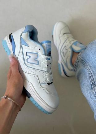 New balance 550 white blue🍏 женские кроссовки нью баланс 550 купить3 фото