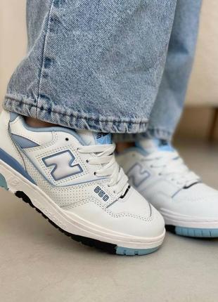 New balance 550 white blue🍏 женские кроссовки нью баланс 550 купить4 фото