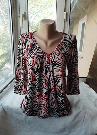 Вискозная блуза блузка лонгслив большого размера батал