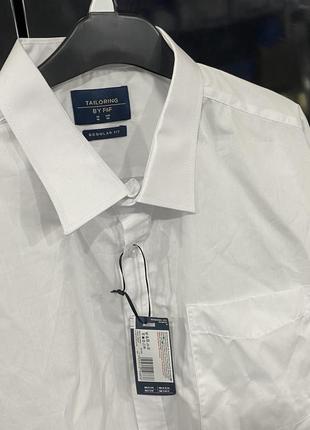 Нова сорочка чоловіча біла, базова, з етикетками, бренд f&f3 фото