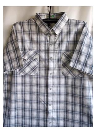 Новичка мужская рубашка в клетку с коротким рукавом, состав хлопок, большой размер1 фото