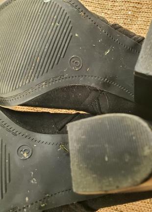 Dorothy perkins туфли осенние весенние сапожки черные натуральная кожа на каблуке5 фото