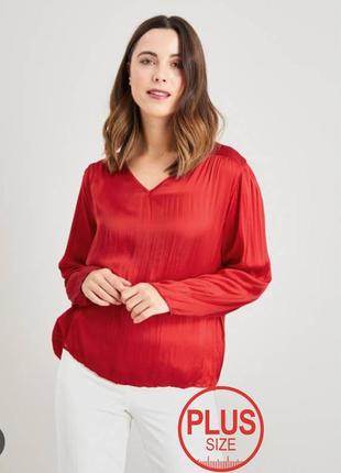 Яскрава блуза сатин сорочка атлас