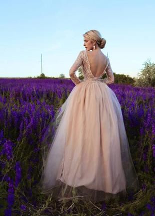 Сукня - двійка жіноча нарядна ( весільна, на випуск)4 фото