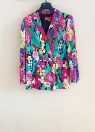 Роскошный  дизайнерский шелковый жакет оригинал