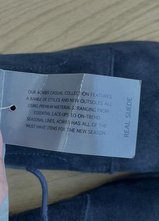 Оригінал authentic сasual wear acw85 | нові темно-сині замшеві туфлі дербі 44 розмір | шкіряні чоловічі дербі5 фото