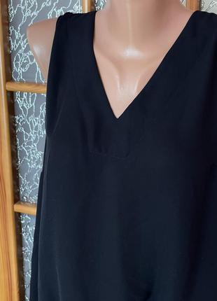 Черная шифоновая блузка женская Черная шифоновая женская блузка блузка блуза черная3 фото