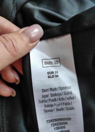 Віскозна юбка спідниця міді в горох із складками10 фото