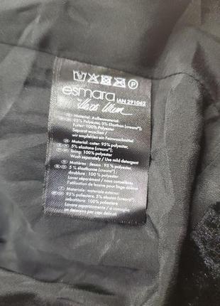Бархатний новий оксамитовий піджак чорний прямий на одному ґудзику esmara8 фото
