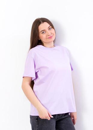 Женская футболка оверсайз сиреневая, лавандовая3 фото