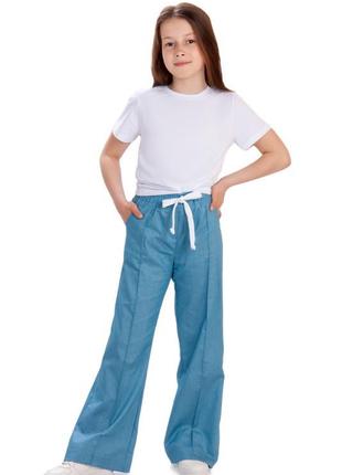 Стильні джинси кльош для дівчат 🫶🔥128-164р1 фото