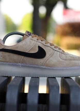 Чоловічі кросівки nike air force 1 low luxury suede beige 43-444 фото