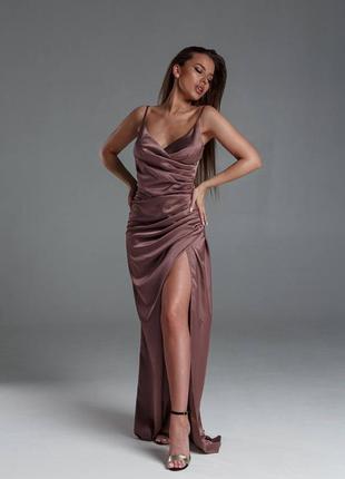 Платье женское вечернее шёлковое3 фото