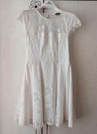 Белое кружевное платье6 фото