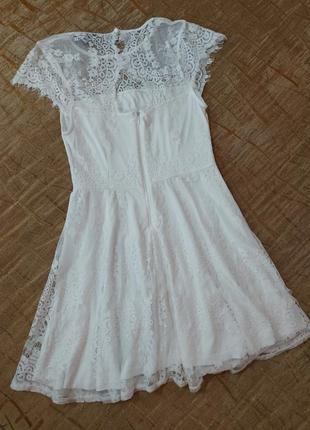 Белое кружевное платье2 фото