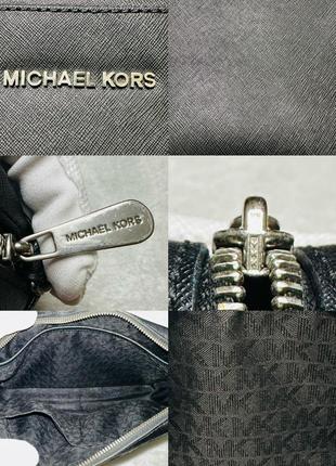 Оригінальна шкіряна сумочка кросбоді michael kors 32s4stvc3l  чорного кольору6 фото