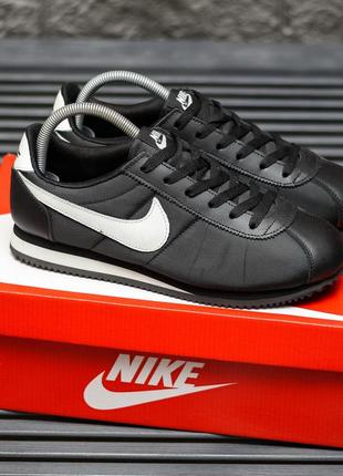 Мужские кроссовки nike cortez black white 41-42-43-44-45-46