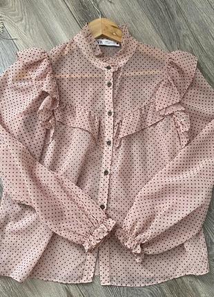 Блуза zara у вінтажному ретро стилі