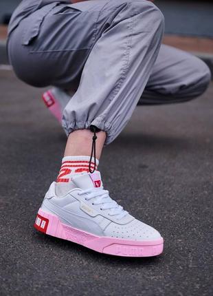 Кроссовки puma cali basket white pink5 фото