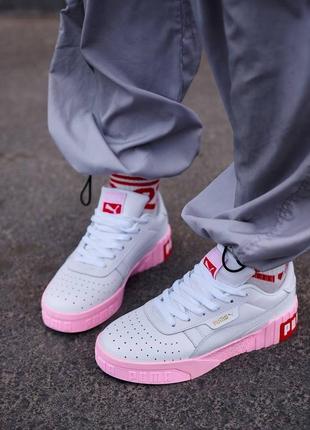 Кроссовки puma cali basket white pink8 фото