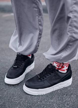 Кросівки nike air force pixel black white2 фото