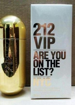 Парфумована вода carolina herrera 212 vip are you on the list? women кароліна еррера 212 віп вумен 80 мл