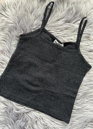 Блестящая майка, майка с блестящей нитью, майка с люрексовой нитью