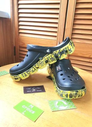 Crocs duet sport clog camo black кляксы клоги песочный камуфляж1 фото