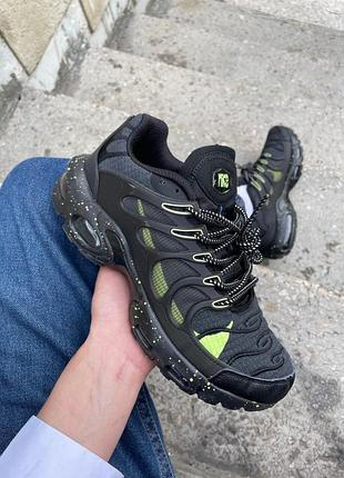 Чоловічі текстильні кросівки nike tech trainer cheap tickets for sale tn terrascape. колір чорний з салатовим