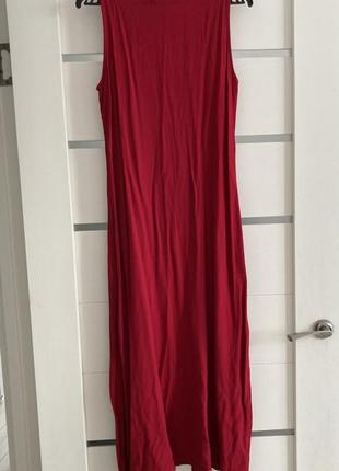 Красное длинное платье3 фото