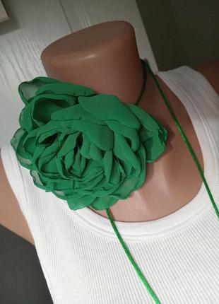 Цветок чокер зеленая д11см9 фото