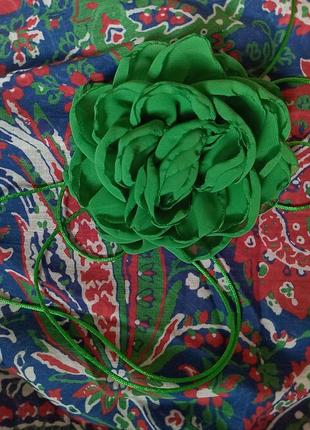 Цветок чокер зеленая д11см4 фото