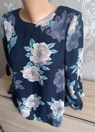 Блуза блузка в цветы4 фото