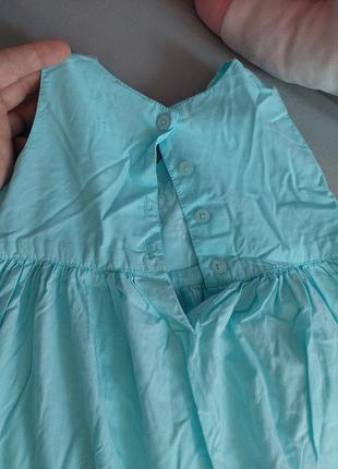 Шикарное голубое платье с вышивкой4 фото