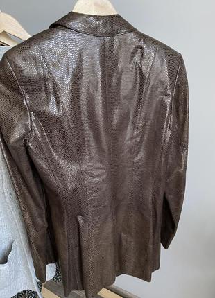 Стильный пиджак жакет кожа рептилия5 фото