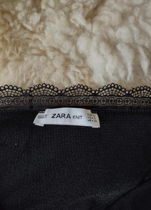 Топ черный на бретелях майка бренд zara s4 фото