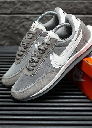 Мужские кроссовки nike platinum ld waffle sacai grey white 42-43-44-45-46