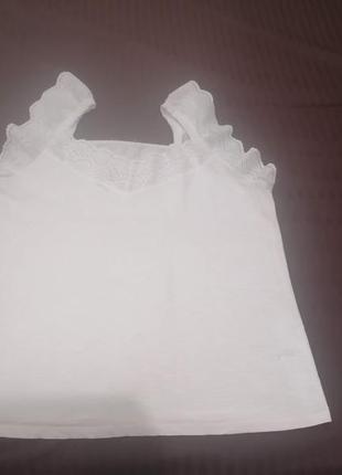 Стильная блуза/топ/ майка с сетевым и вышивкой george3 фото