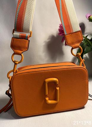 Женская стильная сумка с стиле mark jacobs в стилі марк якобс джейкобс помаранчевий сумка через плече з екошкіри туреччина4 фото