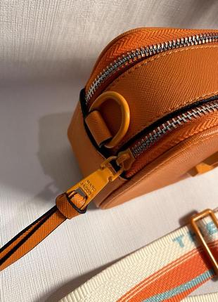 Женская стильная сумка с стиле mark jacobs в стилі марк якобс джейкобс помаранчевий сумка через плече з екошкіри туреччина8 фото