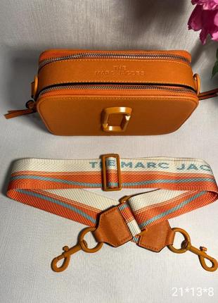Женская стильная сумка с стиле mark jacobs в стилі марк якобс джейкобс помаранчевий сумка через плече з екошкіри туреччина2 фото