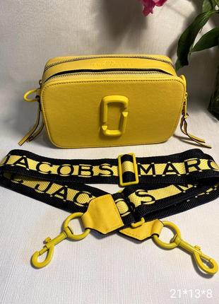 Женская сумка экокожа сумка через плечо из экокожи турочина в стиле mark jacobs в стиле марк, яблочный джейко-бс желтая1 фото