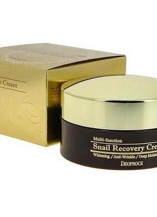 Восстанавливающий крем с экстрактом улитки deoproce snail recovery cream 100 мл.1 фото