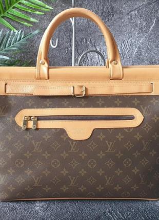 Велика дорожня сумка саквояж в стилі louis vuitton