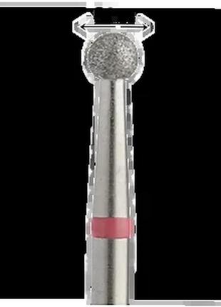 Фреза насадка алмазная  для маникюра (бор hp) шарик 3,1 мм красное кольцо umg 806.104.001.514.031