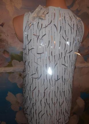Шифоновая блуза в пайеткахи бисер,новая с биркой м4 фото