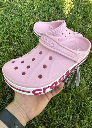 Женские кроксы баябенд crocs bayaband розового цвета