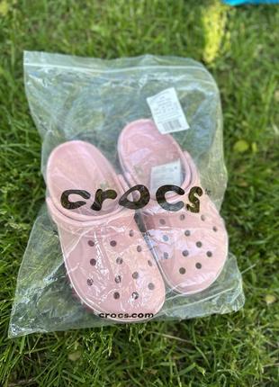 Женские кроксы баябенд crocs bayaband розового цвета4 фото